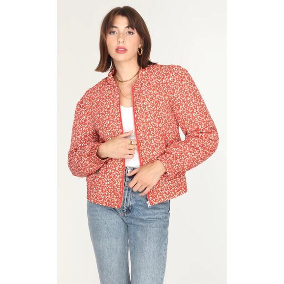 Greylin Floral Bomber Jacket M | Coquette Chic Spring Soft Girl Vibes - Picture 1 of 12